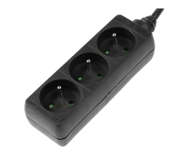 HAMA Listwa zasilająca Standard 3gn, 3m, czarna, bez włącznika - 1416390 - zdjęcie 2